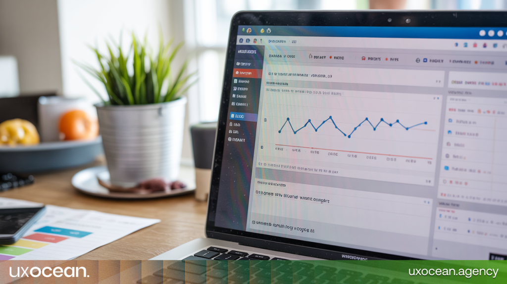 Analytics dashboard displaying website traffic and conversions for a WordPress website.