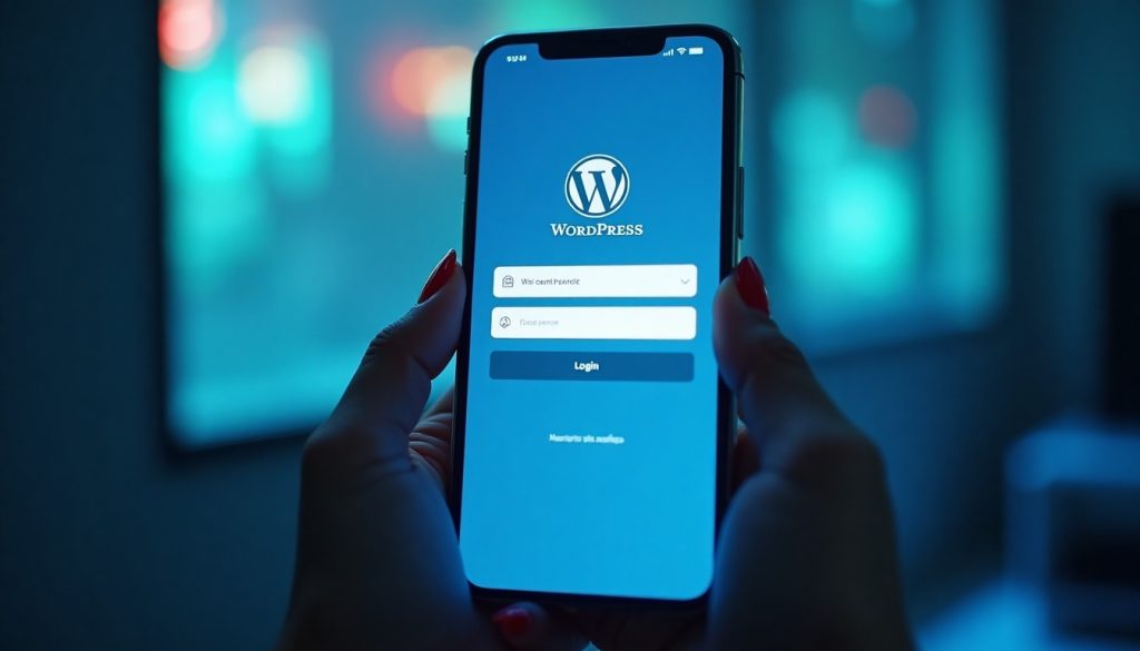 WordPress installed successfully, showing the login screen for the site admin.