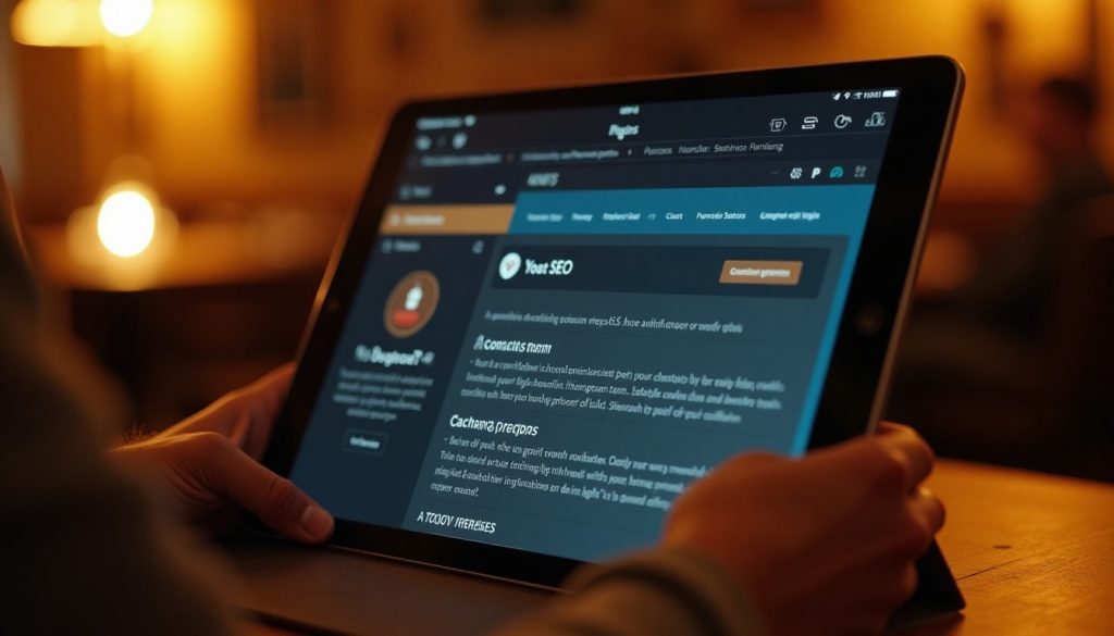 Installing essential WordPress plugins like SEO and contact form via the WordPress plugin dashboard.