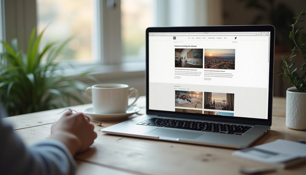 Browsing WordPress themes, with examples of free themes for business and nonprofit websites.