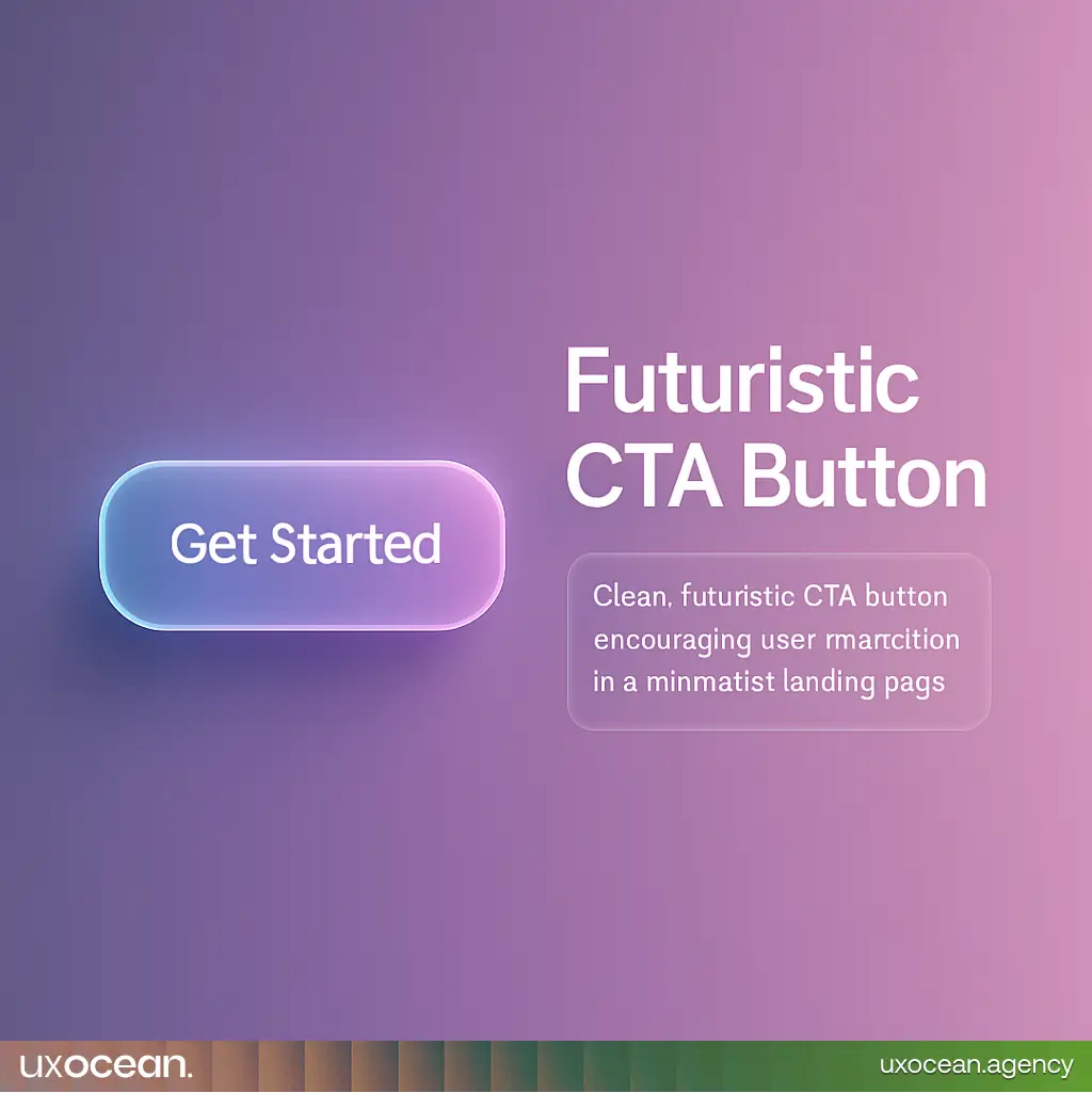 Stylish, interactive CTA button in futuristic web design encouraging visitor action.