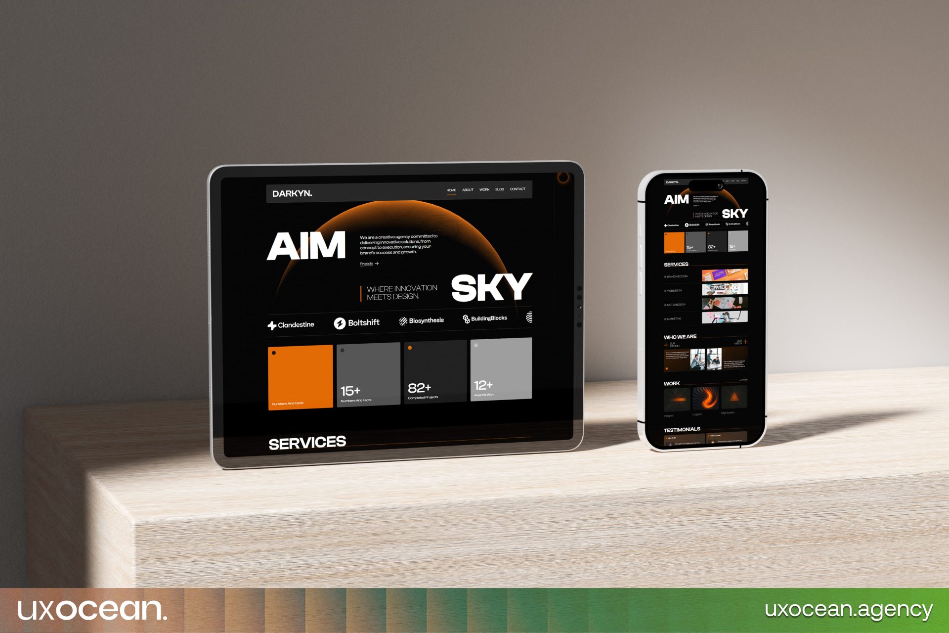 Darkyn (Tablet & Mobile View) mockup preview.
